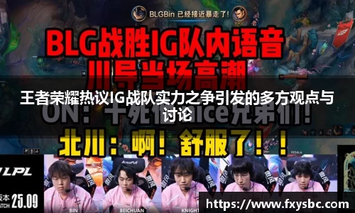 王者荣耀热议IG战队实力之争引发的多方观点与讨论